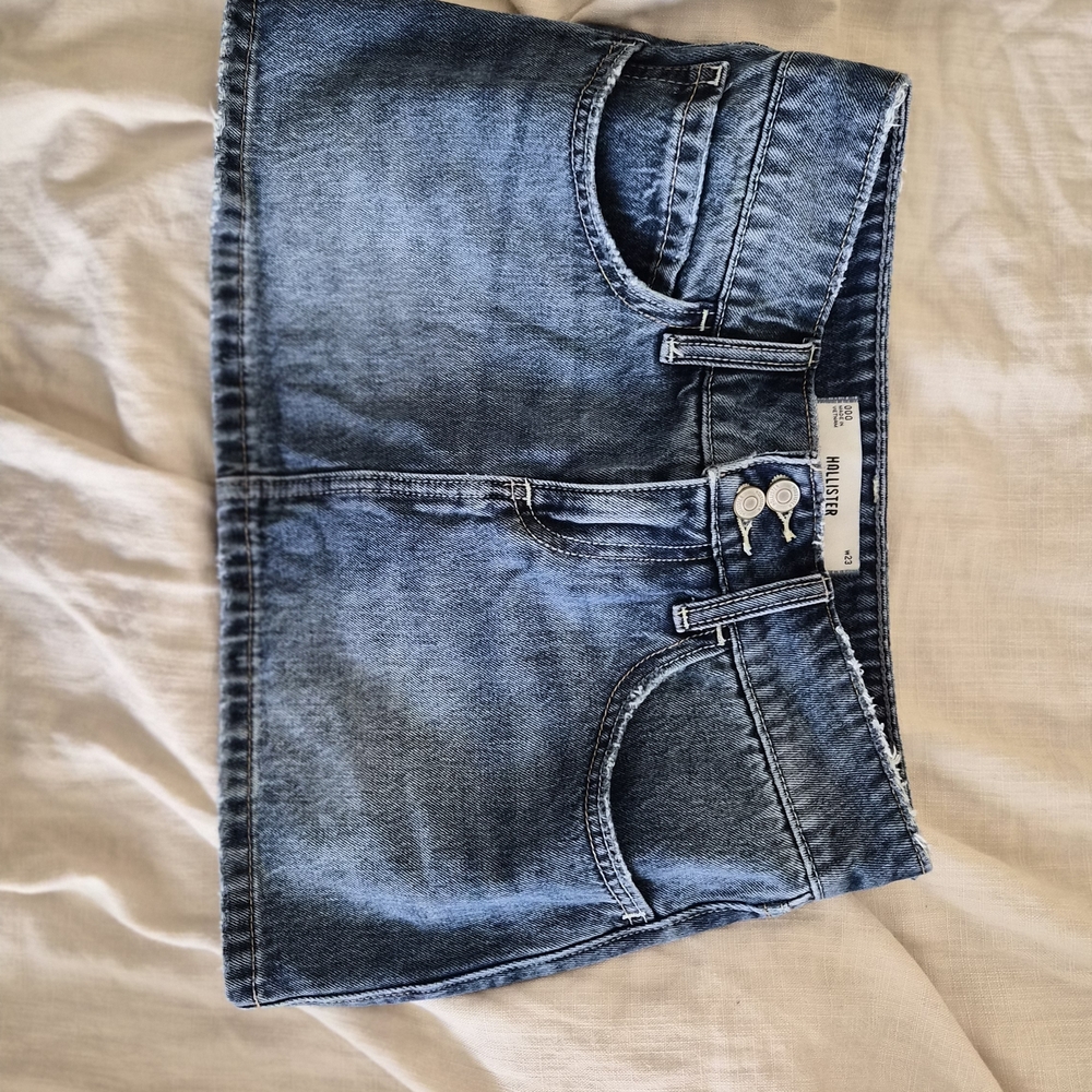 Hollister Blue Denim Mini Skirt